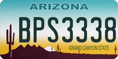 AZ license plate BPS3338