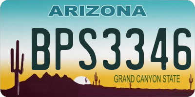 AZ license plate BPS3346