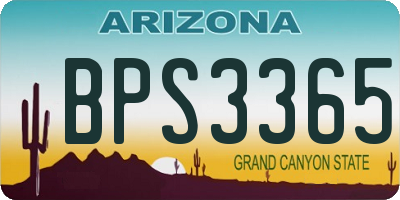 AZ license plate BPS3365