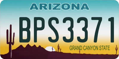 AZ license plate BPS3371