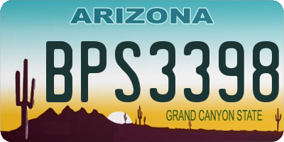 AZ license plate BPS3398