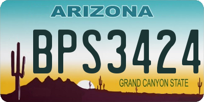AZ license plate BPS3424