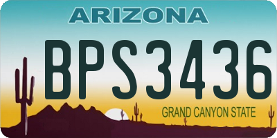 AZ license plate BPS3436
