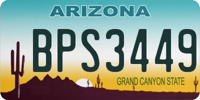 AZ license plate BPS3449