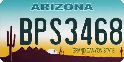 AZ license plate BPS3468