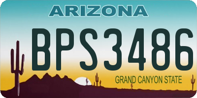 AZ license plate BPS3486