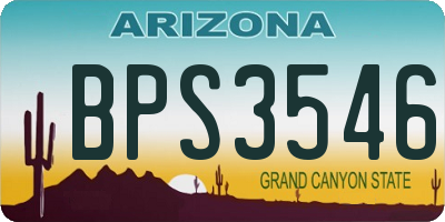 AZ license plate BPS3546