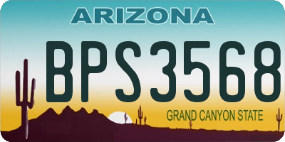 AZ license plate BPS3568