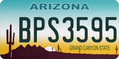 AZ license plate BPS3595