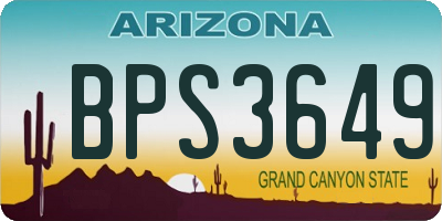 AZ license plate BPS3649