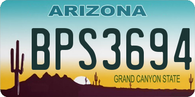 AZ license plate BPS3694