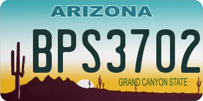 AZ license plate BPS3702