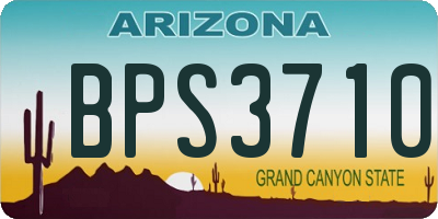 AZ license plate BPS3710