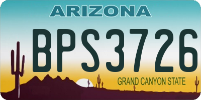 AZ license plate BPS3726
