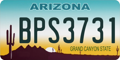 AZ license plate BPS3731