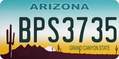 AZ license plate BPS3735
