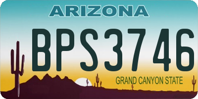 AZ license plate BPS3746