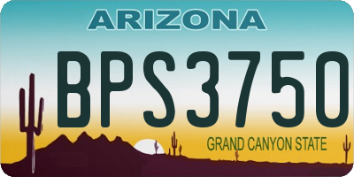 AZ license plate BPS3750