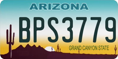 AZ license plate BPS3779