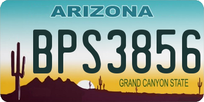 AZ license plate BPS3856