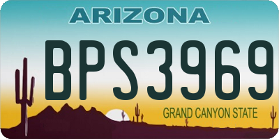 AZ license plate BPS3969