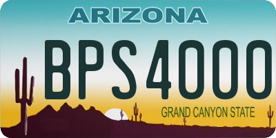 AZ license plate BPS4000