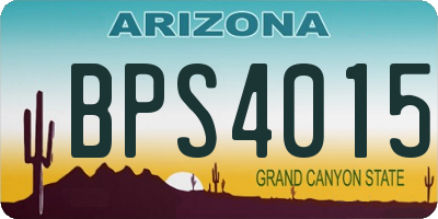 AZ license plate BPS4015