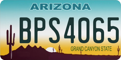 AZ license plate BPS4065
