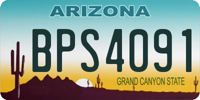 AZ license plate BPS4091