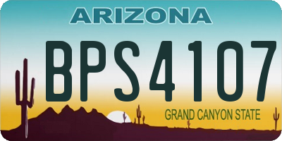 AZ license plate BPS4107