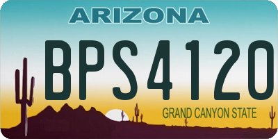 AZ license plate BPS4120