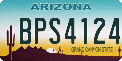 AZ license plate BPS4124