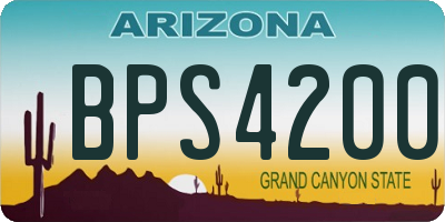 AZ license plate BPS4200