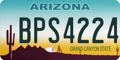 AZ license plate BPS4224