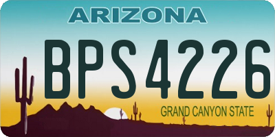 AZ license plate BPS4226