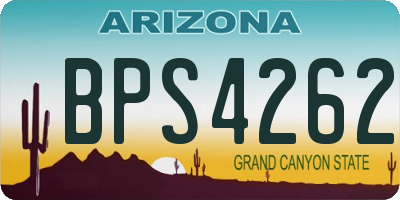 AZ license plate BPS4262