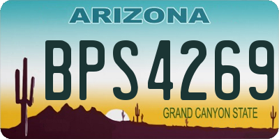 AZ license plate BPS4269