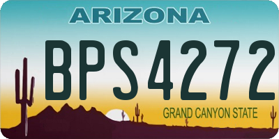 AZ license plate BPS4272