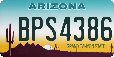 AZ license plate BPS4386