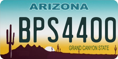 AZ license plate BPS4400
