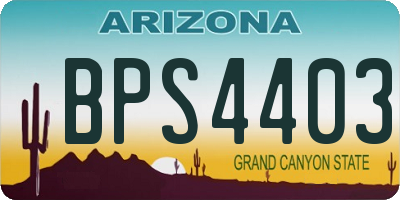 AZ license plate BPS4403