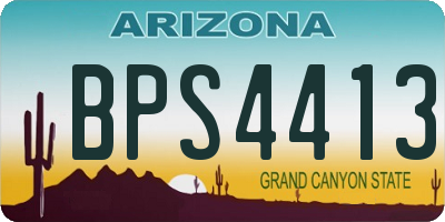 AZ license plate BPS4413