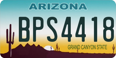 AZ license plate BPS4418
