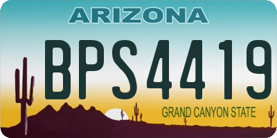AZ license plate BPS4419