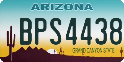 AZ license plate BPS4438