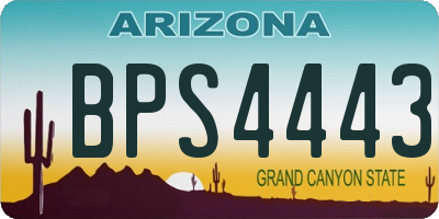 AZ license plate BPS4443