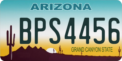 AZ license plate BPS4456