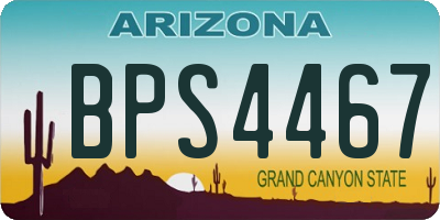 AZ license plate BPS4467