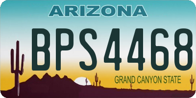 AZ license plate BPS4468