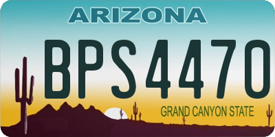 AZ license plate BPS4470